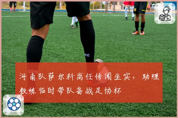 河南队萨尔科离任传闻坐实，助理教练临时带队备战足协杯